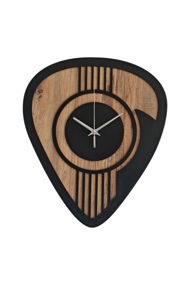 Gitar Penası Tasarımlı MDF Duvar Saati – Müzik Konsept Dekoratif Modern Saat 40x35 cm