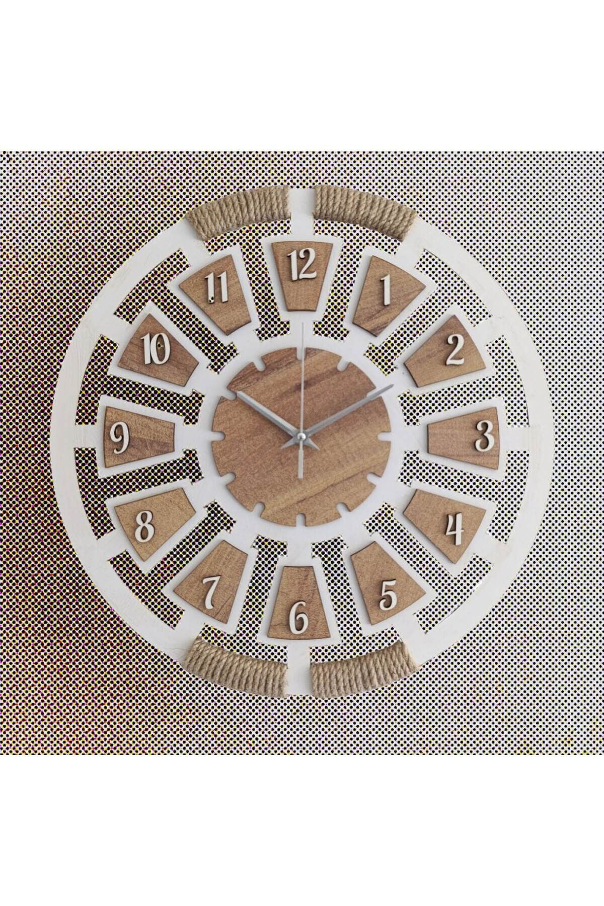 İSKANDİNAV TARZI DEKORATİF AHŞAP DUVAR SAATİ