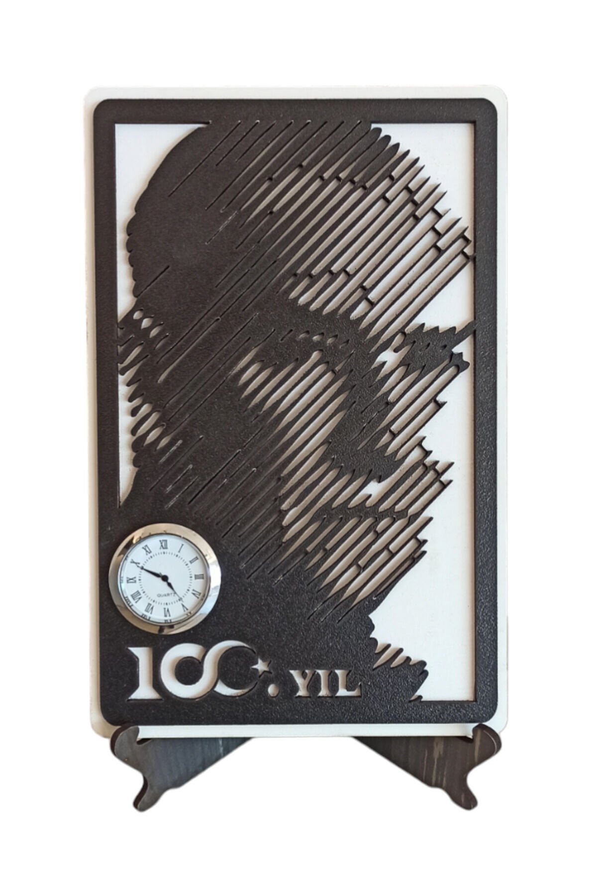 100. YILA ÖZEL ATATÜRK PORTRELİ DEKORATİF MASA SAATİ