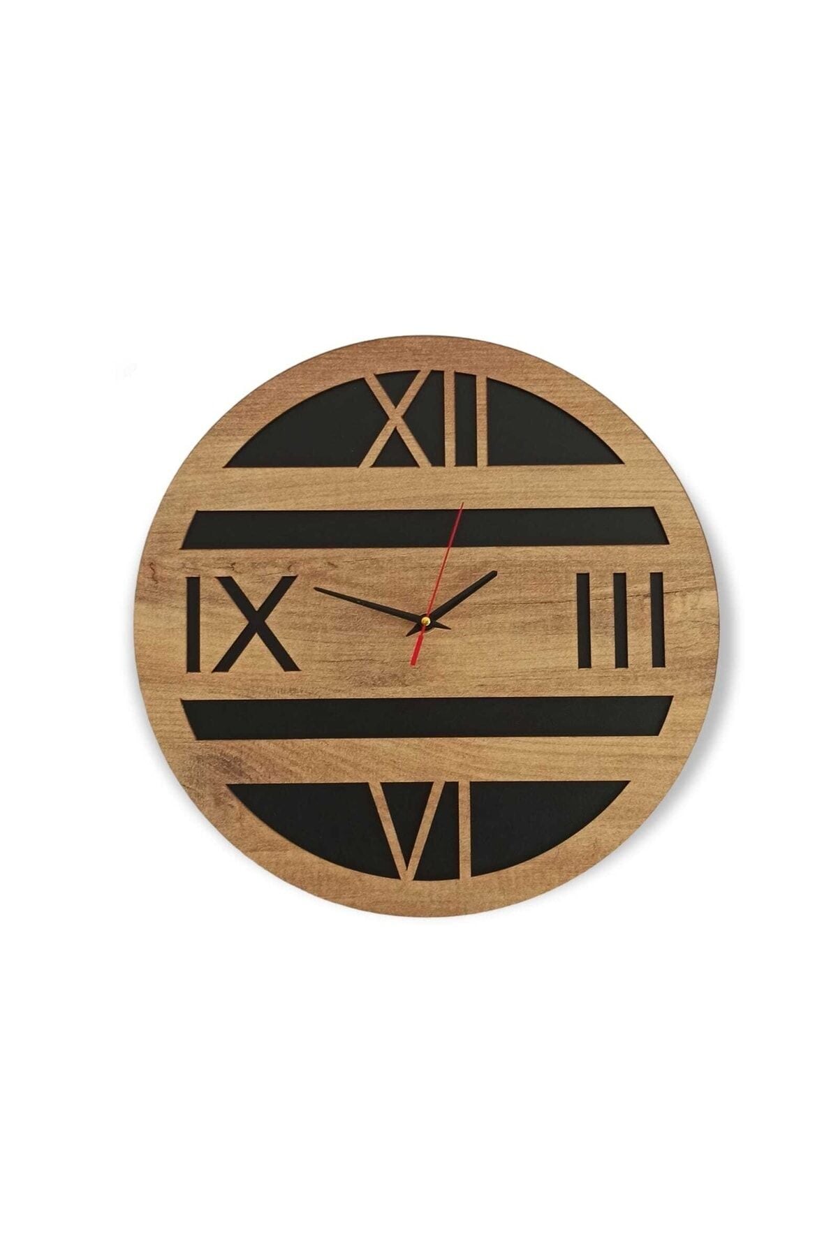 Dekoratif Çift Renk Roma Rakamlı Duvar Saati