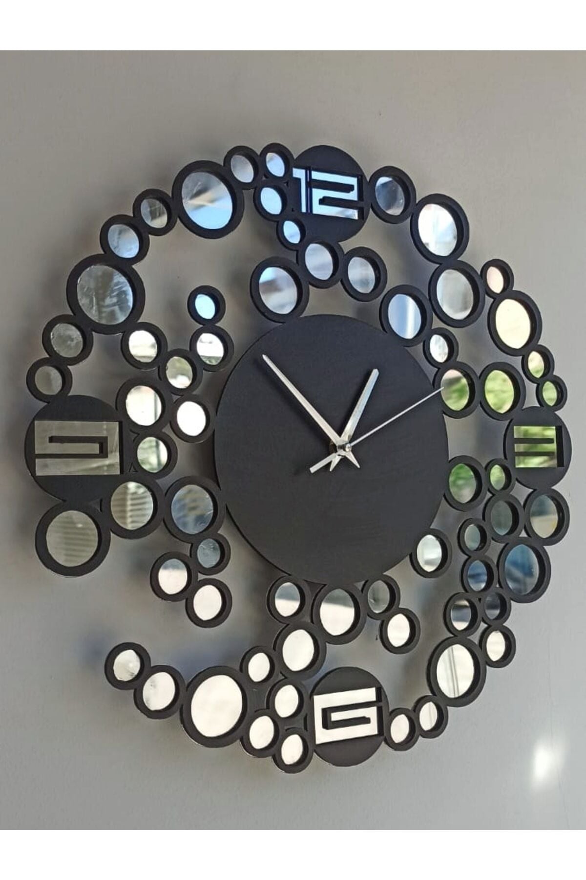 Dekoratif Aynalı Duvar Saati
