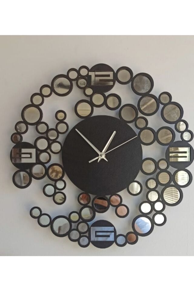 Dekoratif Aynalı Duvar Saati