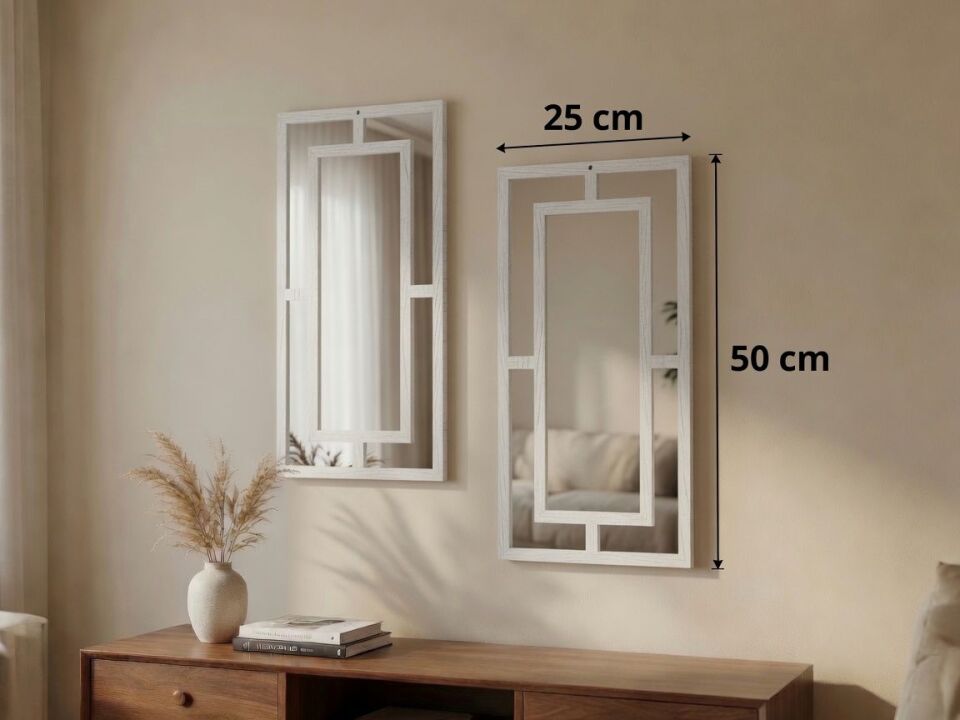 Dekoratif Duvar Paneli Seti – 2'li Modern Tasarım (50x25 cm)